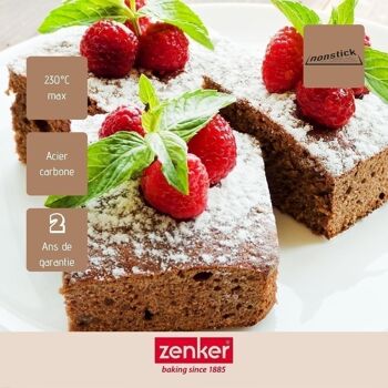 Lot de 2 moules à brownies 21 cm Zenker Smart Pastry 3