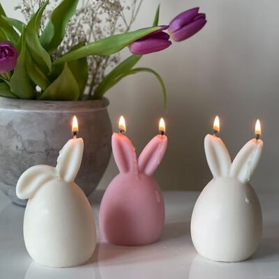 Egg candle rabbit ear folded colors of your choice