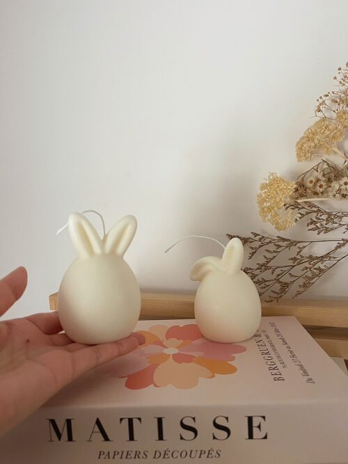 Bougie œuf lapin oreilles