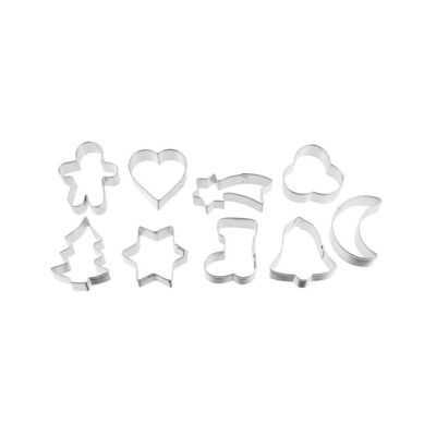 Set of 9 Christmas Cookie Cutters on a Hanger Zenker Cookie Cutters