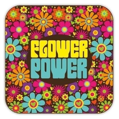 Coasters 'Flower Power Artwork'