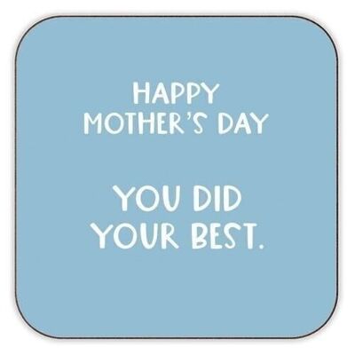 Untersetzer 'For Mum: Happy Mother's Day yo