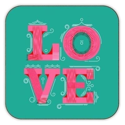 Coasters 'LOVE Typography'