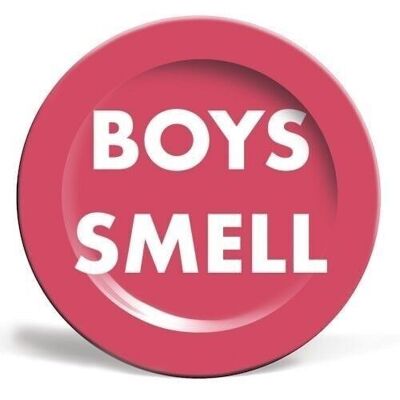 Teller 'BOYS SMELL' von Card and Cake