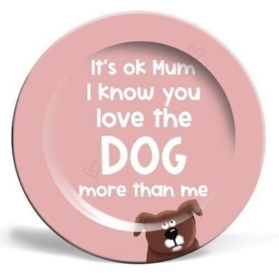 Plates 'For Mum: love the dog more than