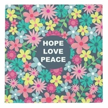 Dessous de verre 'Hope Love Peace' 2