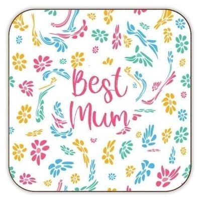 Coasters 'Best Mum Pattern Design'
