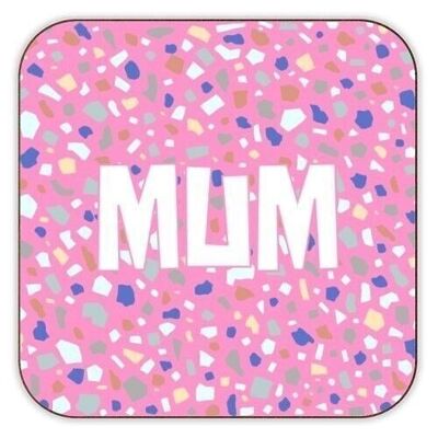 Untersetzer 'Mum (Terrazzo Background)'