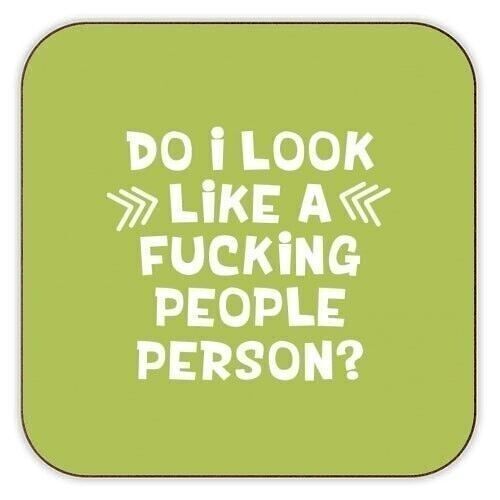 Coasters 'Not a people person funny gift