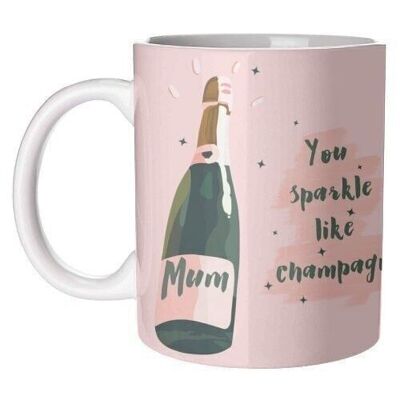 Tazas 'Mamá, brillas como el champán'