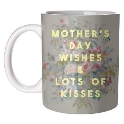 Tassen „Muttertagswünsche & viel Kuss“.