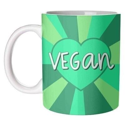 Mugs 'Vegan Love Heart' par Adam Regester