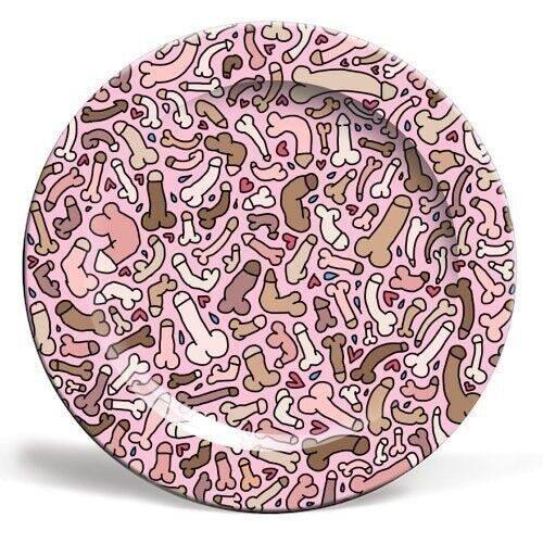 Plates 'Pink penis pattern'
