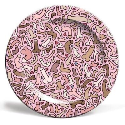 Plates 'Pink penis pattern'