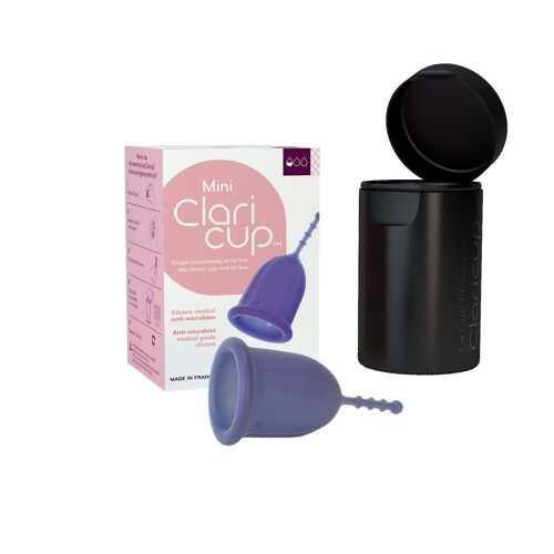 Cup menstruelle T0 Claricup Antimicrobienne+Box de désinfection