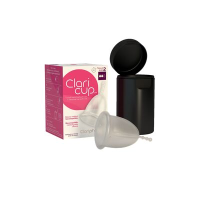 Copa menstrual T2 Claricup + caja de desinfección