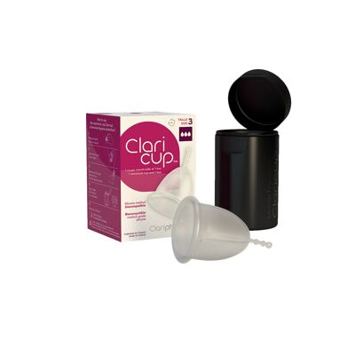 Menstrual cup T3 Claricup + disinfection box
