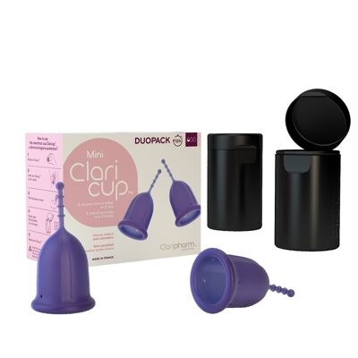 Duopack Claricup antimicrobienne T0 + Box de désinfection