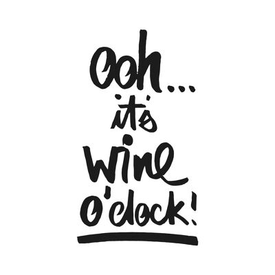 Wine o'clock 33x33 cm