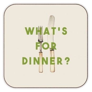 Dessous De Verre "Qu'est-ce qu'il y a pour le dîner ?" 2