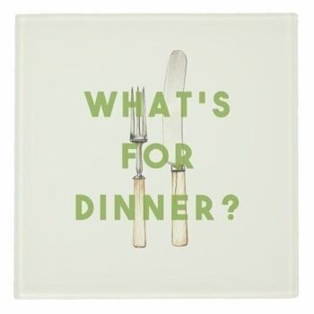 Dessous De Verre "Qu'est-ce qu'il y a pour le dîner ?" 3