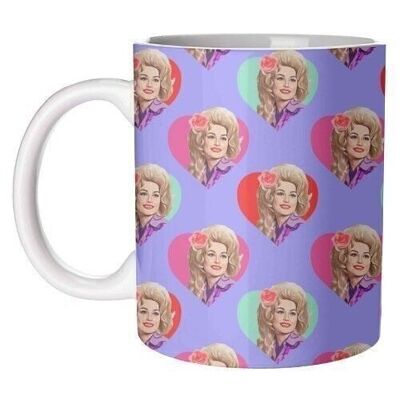 Mugs 'DOLLY HEARTS ON PURPLE'