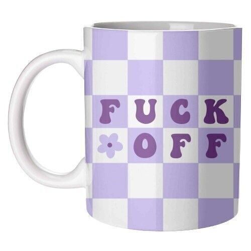 Mugs 'Fuck off checkerboard'