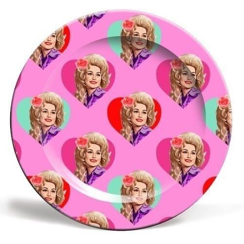 Plates 'DOLLY HEARTS ON PINK'