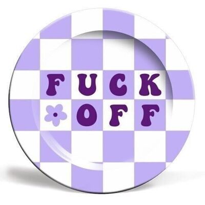 Plates 'Fuck off checkerboard'