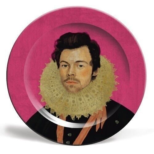 Plates 'Harry Renaissance Painting Pink'