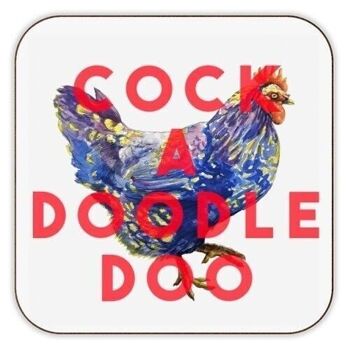 Dessous de verre 'Cock A Doodle Doo' 1