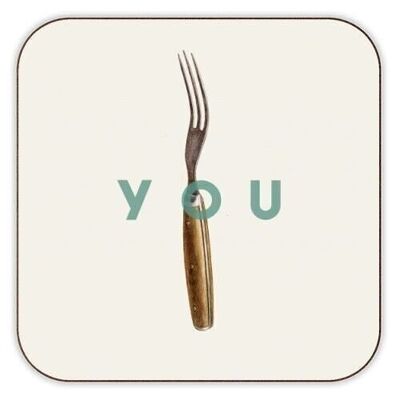 Posavasos 'Fork You' de The 13 Prints