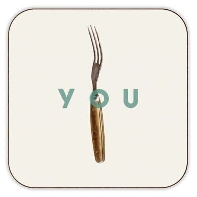 Coasters 'Fork You' by The 13 Prints
