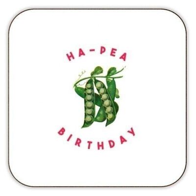 Coasters 'Ha-Pea Birthday'