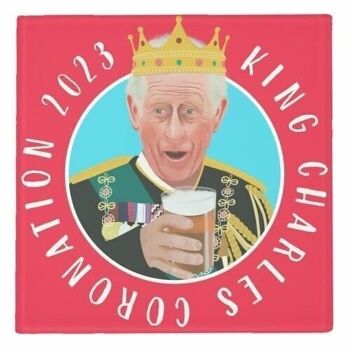 Dessous de verre 'King Charles Coronation Blue a 3