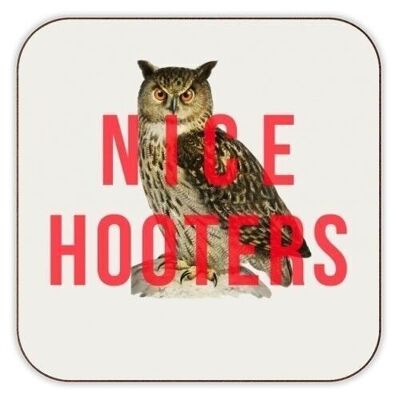 Coasters 'Nice Hooters' by The 13 Prints