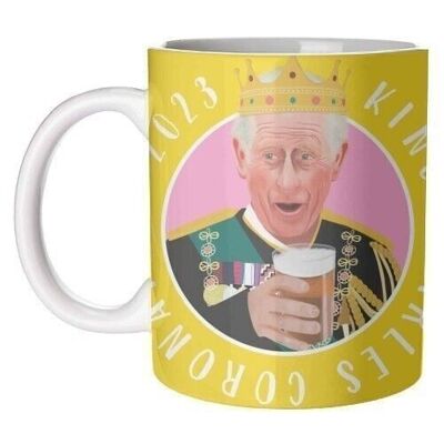 Mugs 'King Charles Coronation Jaune et