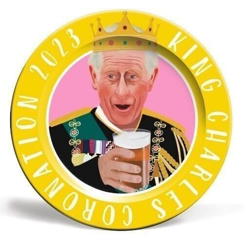 Plates 'King Charles Coronation Yellow a