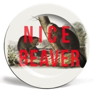 Assiettes 'Nice Beaver' par The 13 Prints