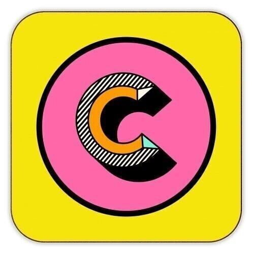 Coasters 'C - Bright Colourful Block Let