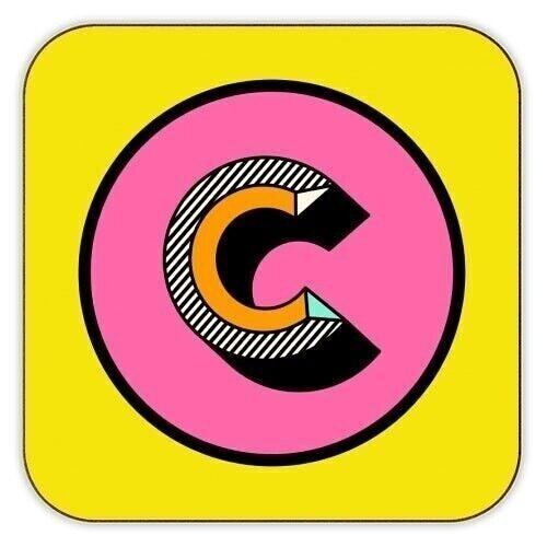 Coasters 'C - Bright Colourful Block Let