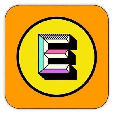 Sous-verres 'E - Initial Bright Color Bloc