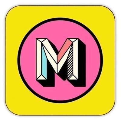 Coasters 'M - Bold Colourful Personalise