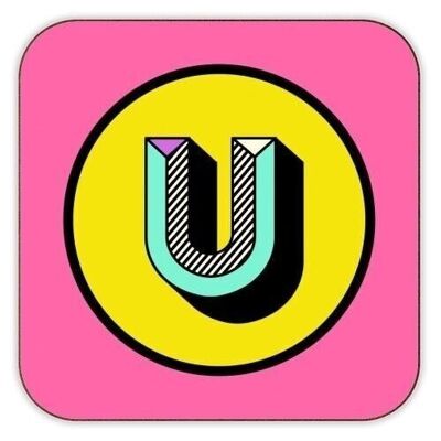 Coasters 'U - Bright and Colourful Initi