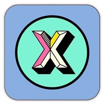 Coasters 'X - Personalised Typography Gi
