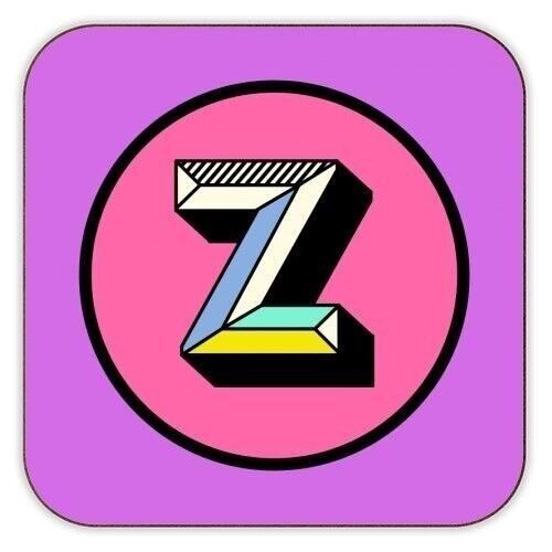 Coasters 'Z - Personalised Bold Initial
