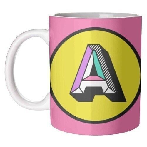 Mugs 'A - Bright Colour Block Alphabet L