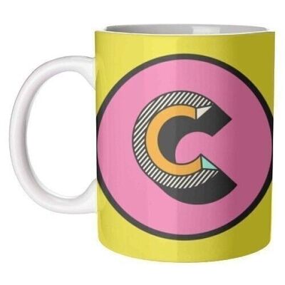 Mugs 'C - Bright Colourful Block Letter