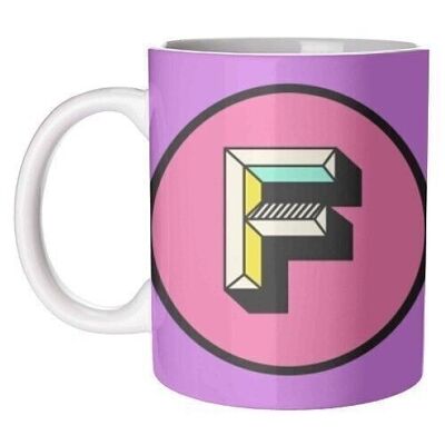 Mugs 'F - Pink and Purple Bright Colour