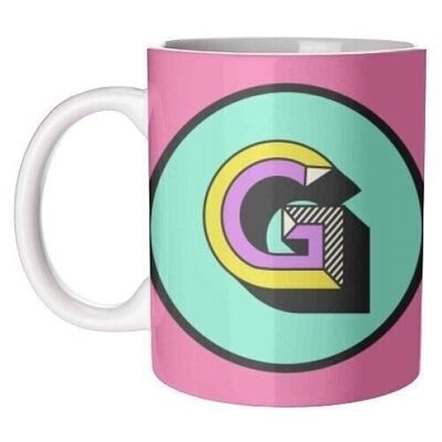 Mugs 'G - Pink and Blue Bold Personalise